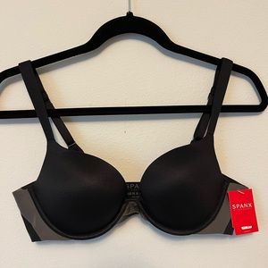 Spanx Pillow Cup Signature Full Coverage Black Bra 36B NEW With Tags